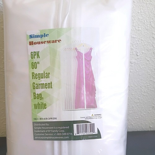 Inch clear garment - garment, bags